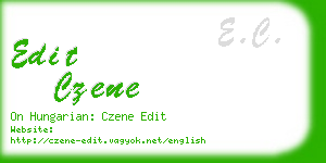 edit czene business card